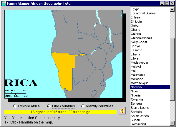African Geography Tutor Screen shot