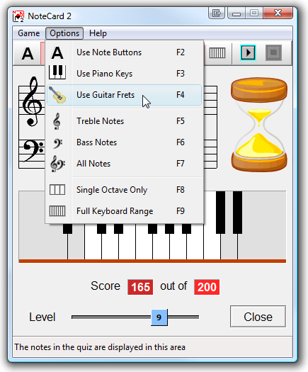 Learn the musical notes. Treble and/or bass. Builds fluency quickly.